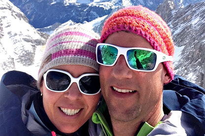 Selfie mit Winterpanorama Selfie mit Winterpanorama